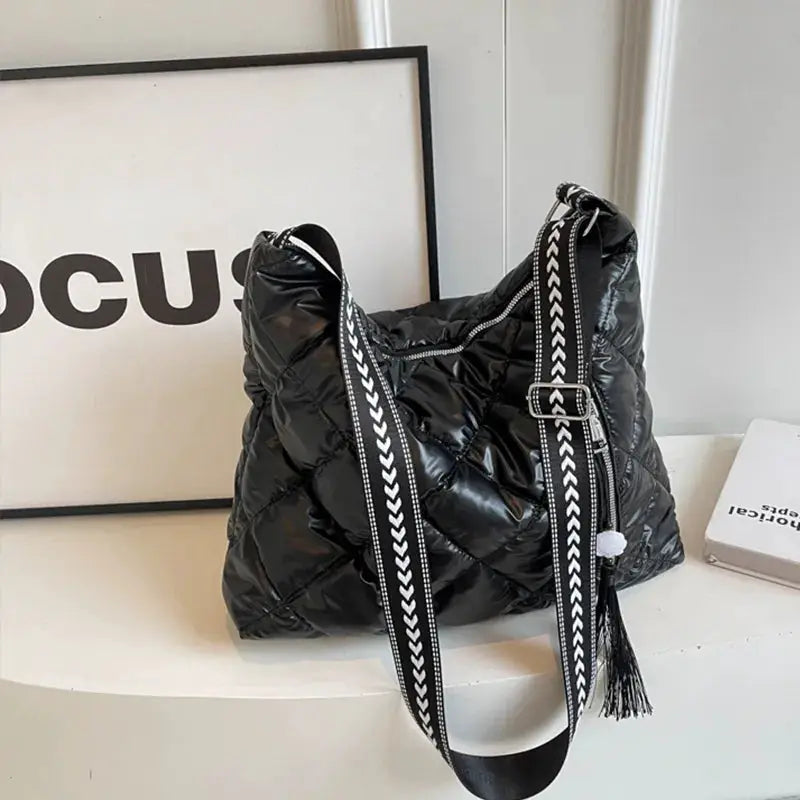 Quilted Nylon Travel Bag by Trendsi