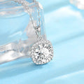 Moissanite 925 Sterling Silver Pendant Necklace by Trendsi