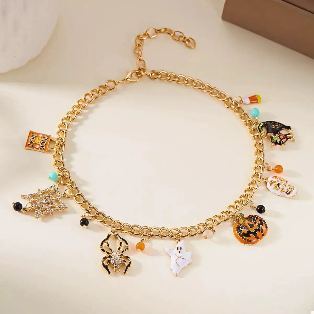 18K Gold-Plated Halloween Theme Bracelet by Trendsi