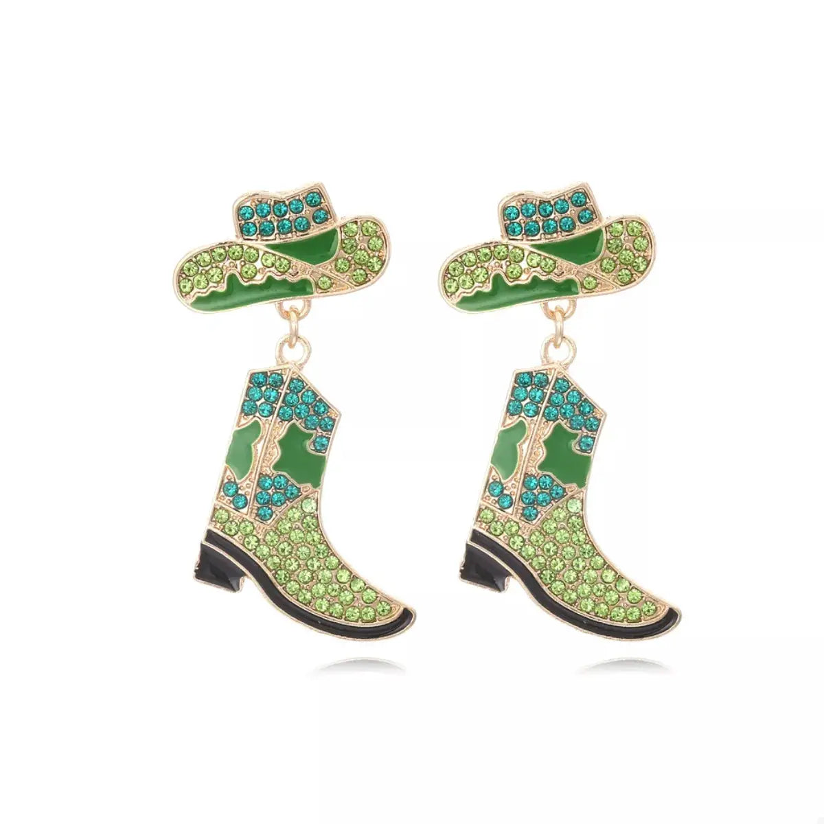 Cowboy Hat and Boot Dangle Earrings by Trendsi