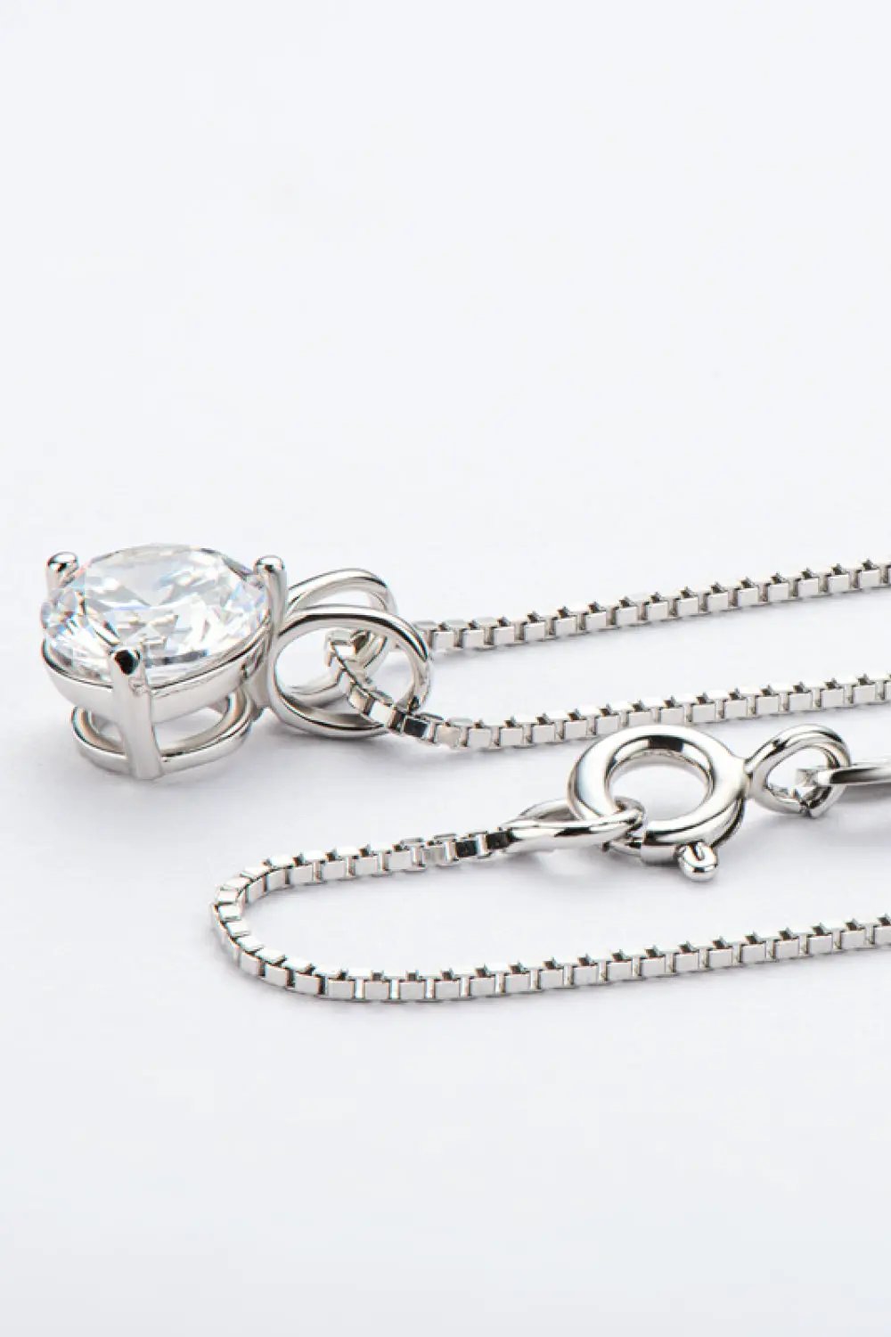 Adored Show Off 1 Carat Moissanite Pendant Necklace by Trendsi