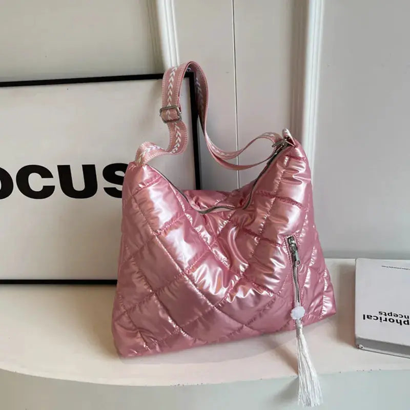 Quilted Nylon Travel Bag by Trendsi