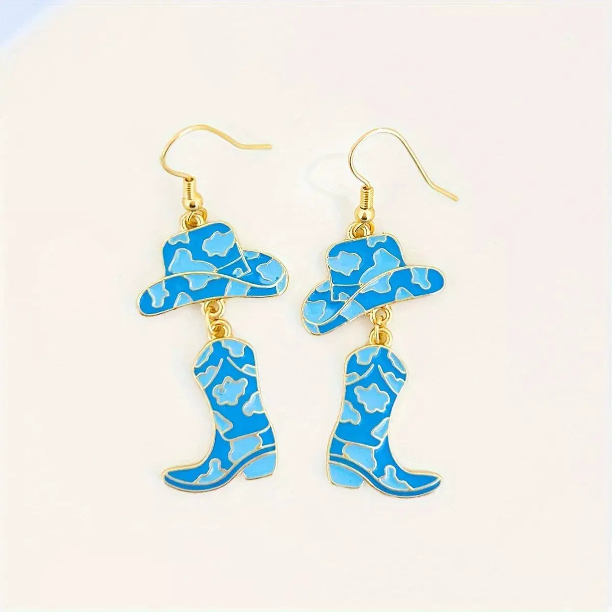 Cowboy Hat and Boot Dangle Earrings by Trendsi