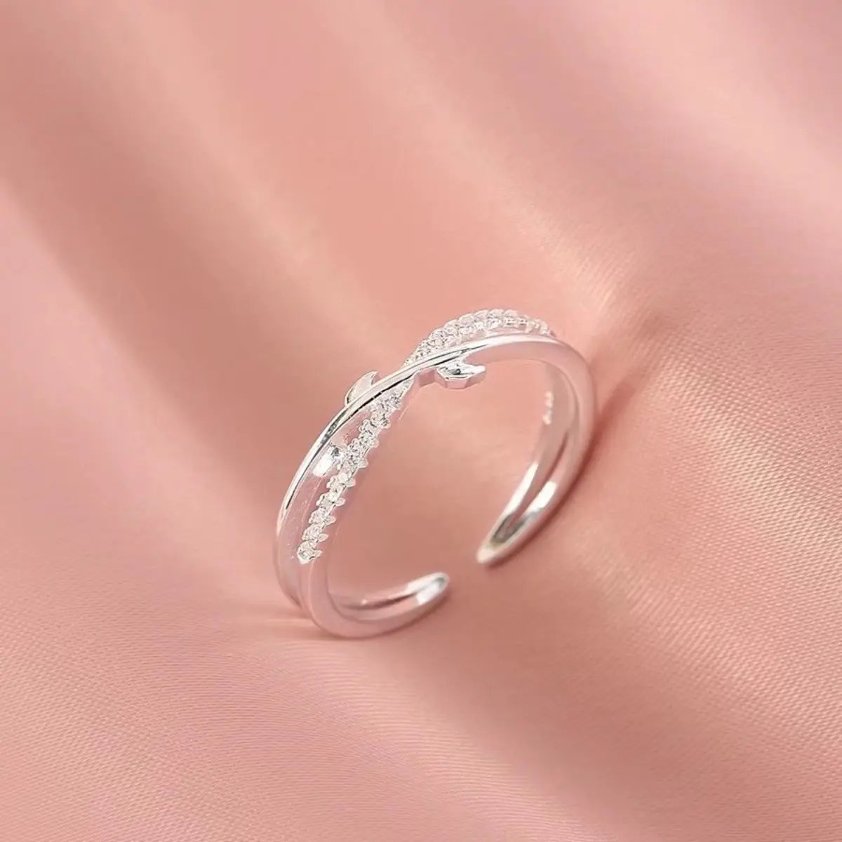 925 Sterling Silver Open Ring by Trendsi