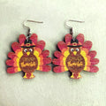 Thanksgiving Turkey Drop Earrings by Trendsi
