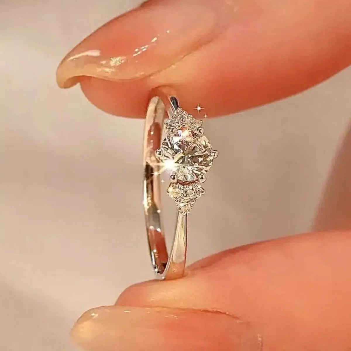 1 Carat Moissanite 925 Sterling Silver Ring by Trendsi