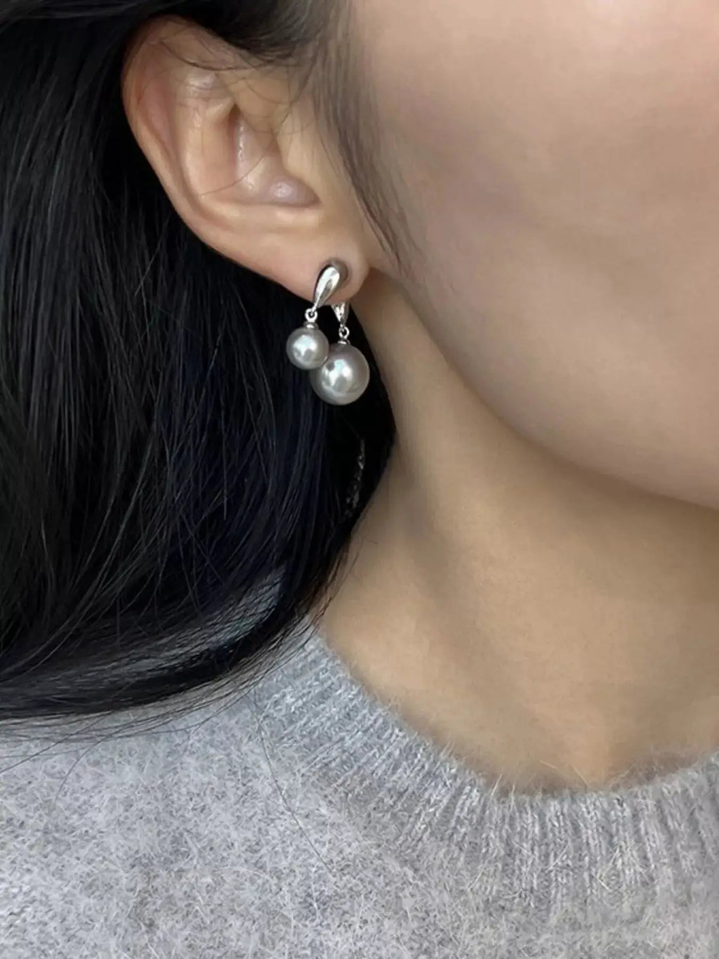 Pearl Alloy Drop Earrings by Trendsi