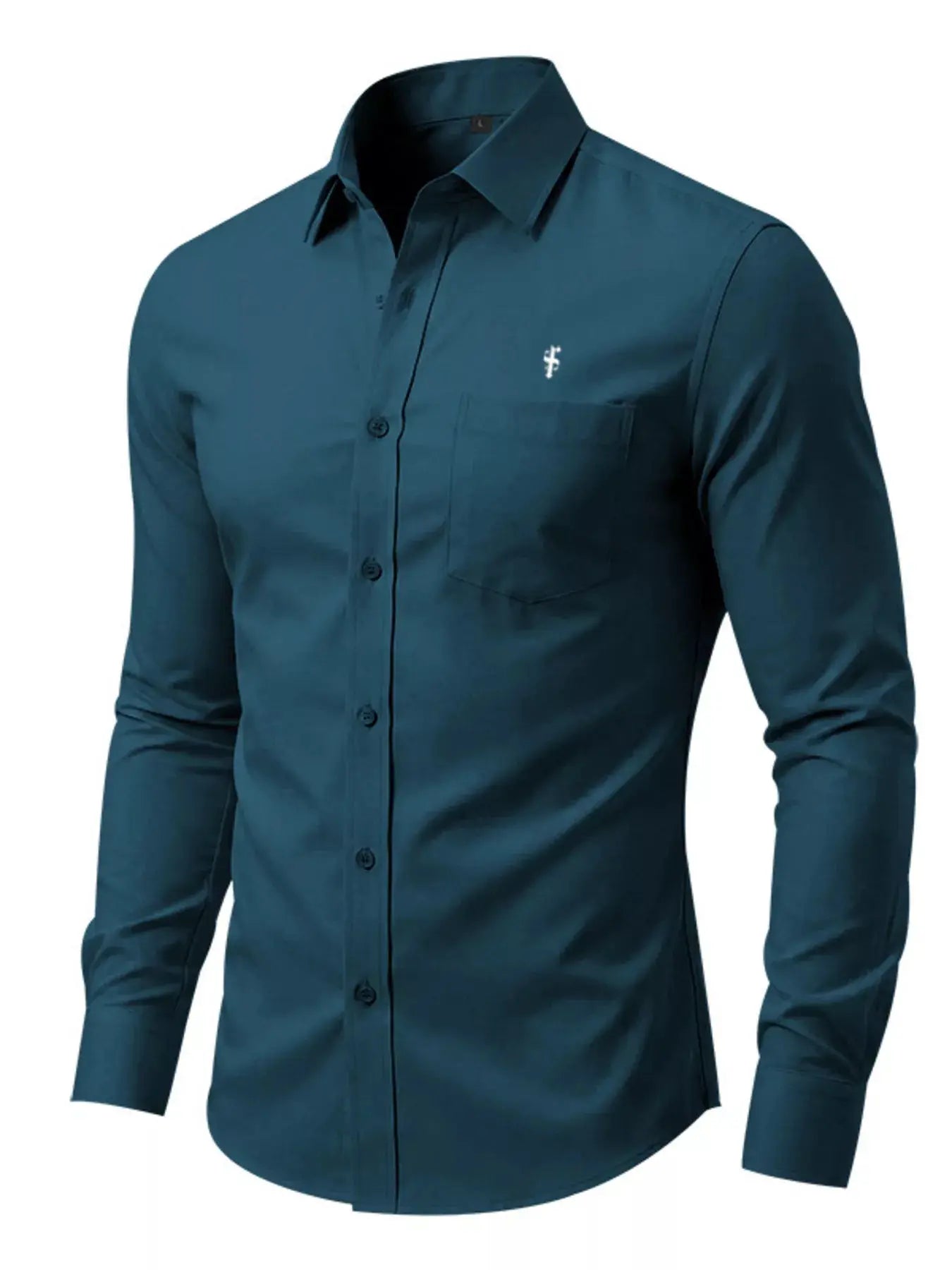 Men's Full Size Slim Fit Button Up Shirt Plus Size by Trendsi