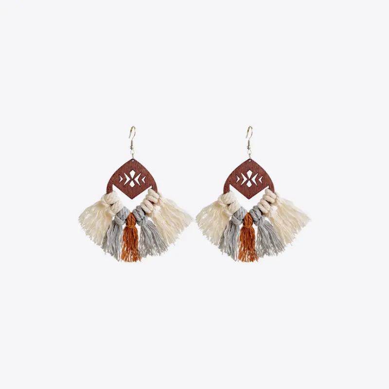 Tassel Detail Drop Earrings by Trendsi